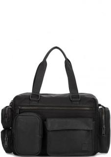 Черная сумка из искусственной кожи с карманами Replay