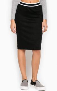 Трикотажная черная юбка Glamorous