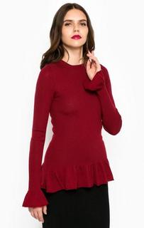 Шерстяной джемпер с оборками Pinko