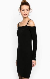Черное короткое платье из вискозы Mexx