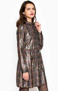 Платье в клетку с нагрудным карманом Liu Jo