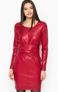 Короткое однотонное платье из полиуретана Patrizia Pepe