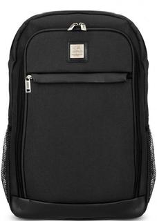 Черный текстильный рюкзак с карманами Mano