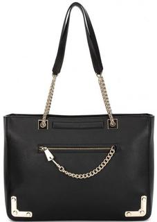 Черная кожаная сумка с двумя ручками Furla