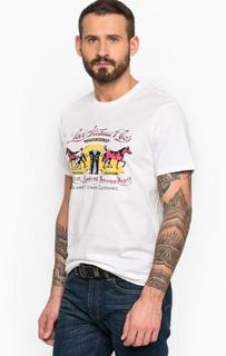 Хлопковая футболка с контрастным принтом Levis®