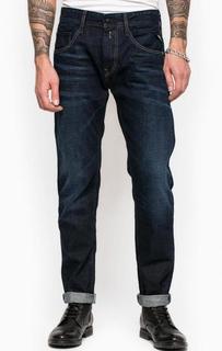 Темно-синие зауженные джинсы Replay