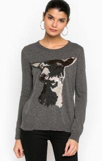 Серый джемпер из вискозы, полиамида и шерсти Pennyblack