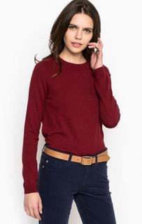 Бордовый джемпер с круглым вырезом S.Oliver
