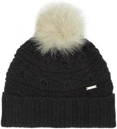 Шерстяная шапка с меховым помпоном Woolrich