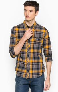 Приталенная хлопковая рубашка в клетку Wrangler