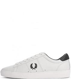 Кожаные кеды с логотипом бренда Fred Perry