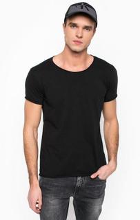 Черная хлопковая футболка Calvin Klein Jeans