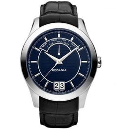 Часы с кожаным ремешком с выделкой под рептилию Rodania