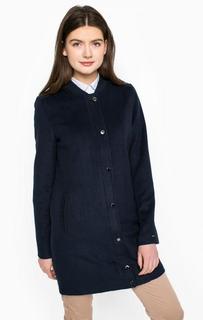 Однотонное пальто на молнии и кнопках Hilfiger Denim