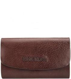 Коричневая кожаная ключница Sergio Belotti