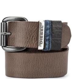 Коричневый кожаный рюкзак Diesel