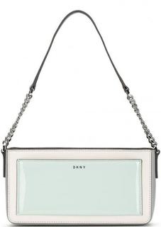 Кожаная сумка на молнии через плечо Dkny