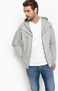 Хлопковая толстовка с декоративными молниями Diesel