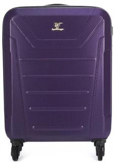 Пластиковый фиолетовый чемодан на колесах Verage