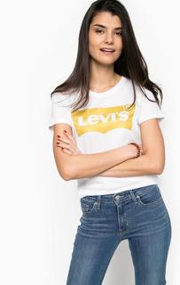 Белая хлопковая футболка с принтом Levis®