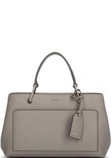 Сумка из сафьяновой кожи с короткими ручками Dkny