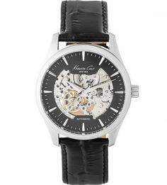 Механические часы с кожаным браслетом Kenneth Cole