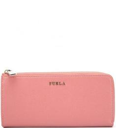 Кошелек на молнии из сафьяновой кожи Furla