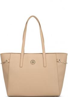 Бежевая вместительная сумка Tommy Hilfiger