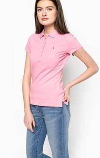 Розовая хлопковая футболка поло Tommy Hilfiger