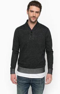 Серый хлопковый джемпер с застежкой на пуговицы G Star RAW