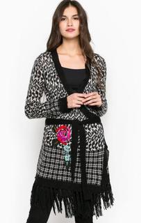 Удлиненный кардиган в клетку Desigual