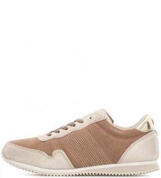 Замшевые кроссовки с отделкой стразами Tommy Hilfiger