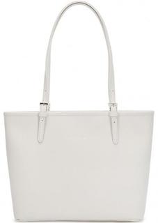 Кожаная сумка с длинными ручками молочного цвета Lancaster