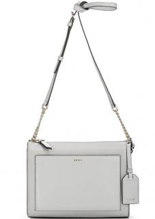 Кожаная сумка на молнии через плечо Dkny