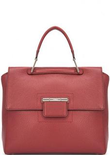Красная кожаная сумка Furla