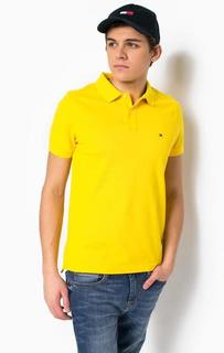 Желтая хлопковая футболка поло Tommy Hilfiger