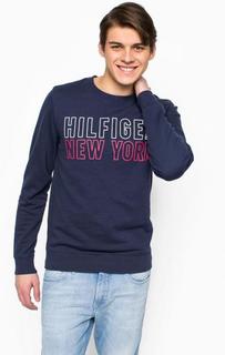 Однотонный свитшот с принтом Hilfiger Denim