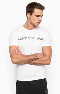 Хлопковая футболка с круглым вырезом Calvin Klein Jeans