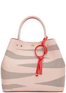 Кожаная сумка с короткими ручками и съемным ремнем Cavalli Class