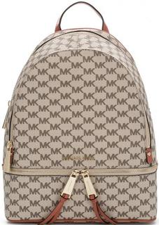 Бежевый рюкзак с двумя отделами Michael Michael Kors
