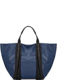 Вместительная кожаная сумка с ручками Dkny