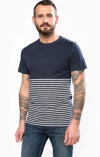 Хлопковая футболка в полоску Jack & Jones