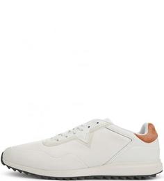 Кожаные кроссовки молочного цвета Diesel