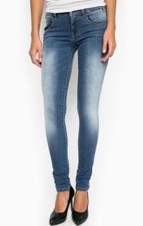 Синие джинсы с заломами MET