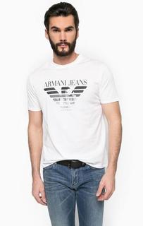 Футболка из хлопка с логотипом бренда Armani Jeans
