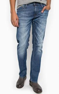 Синие зауженные джинсы с низкой посадкой Mustang