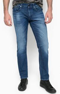 Зауженные джинсы с заломами и потертостями Replay