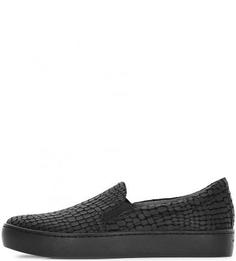 Слипоны из натуральной кожи с выделкой под рептилию Vagabond