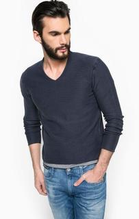 Джемпер из хлопка синего цвета Replay