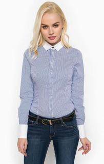 Хлопковая рубашка в полоску Trussardi Jeans